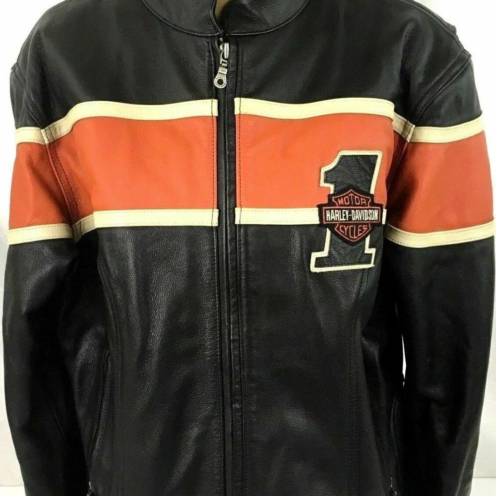 Harley Davidson Women's Leather Jacket EUC X Small - Picture 3 of 7